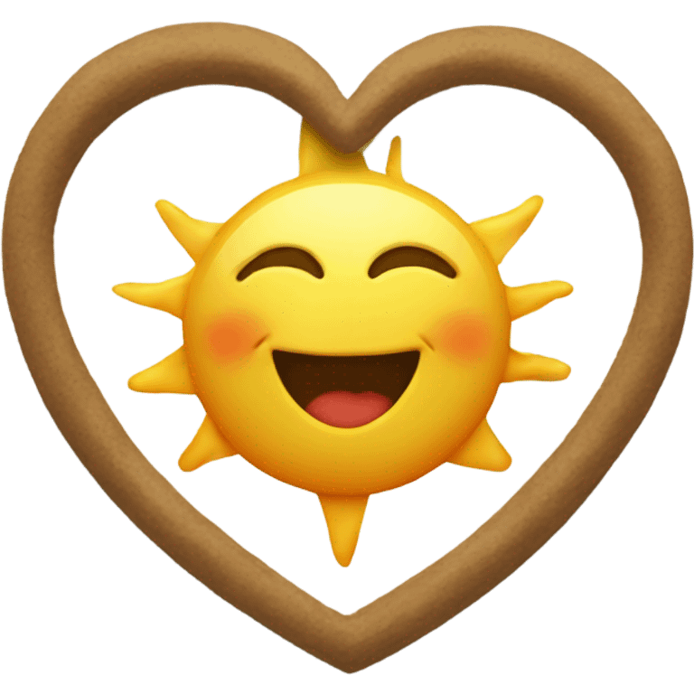 a heart and a sun  emoji