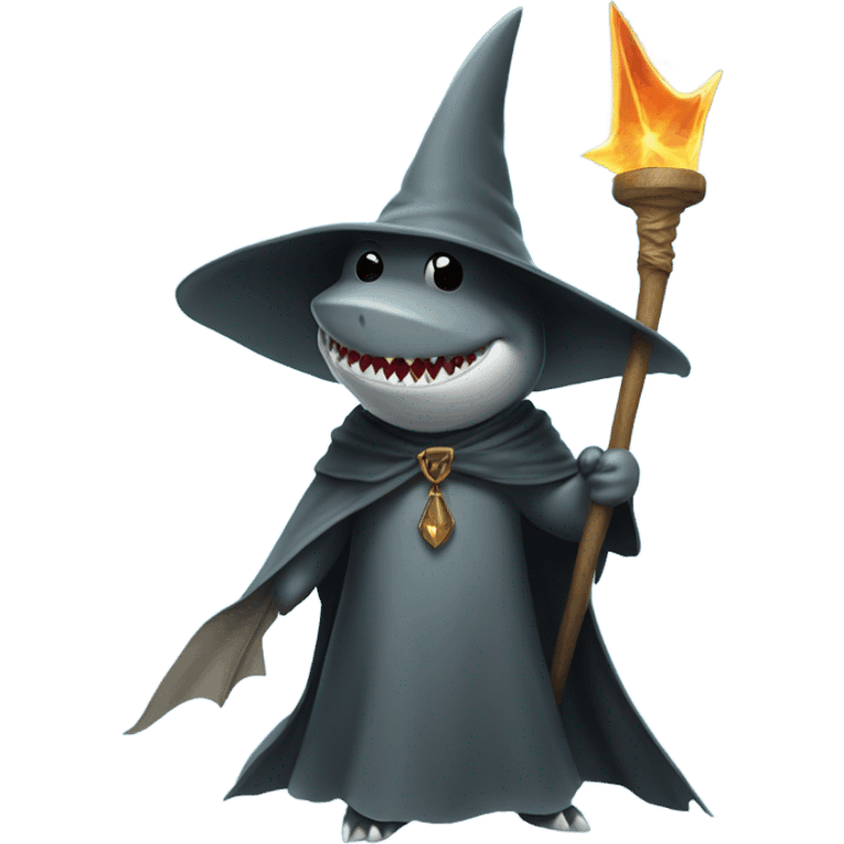 Shark witch emoji