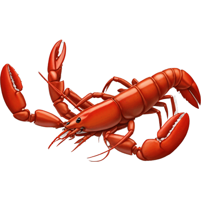 2 lobsters holding claws emoji