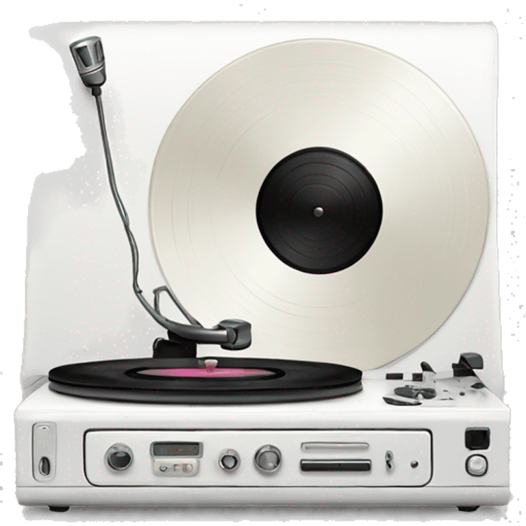 white vinyl player emoji