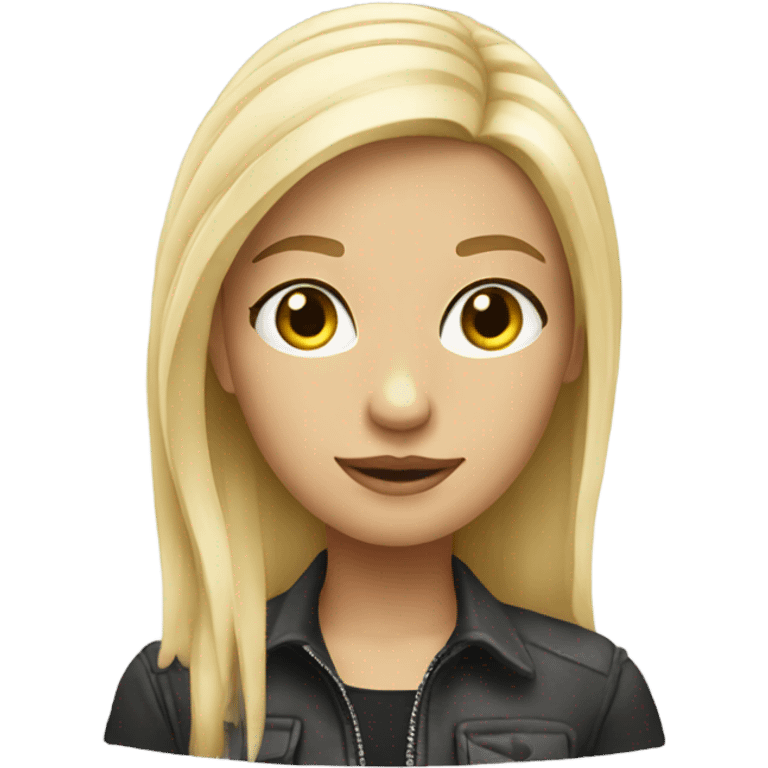 Cool blonde girl emoji