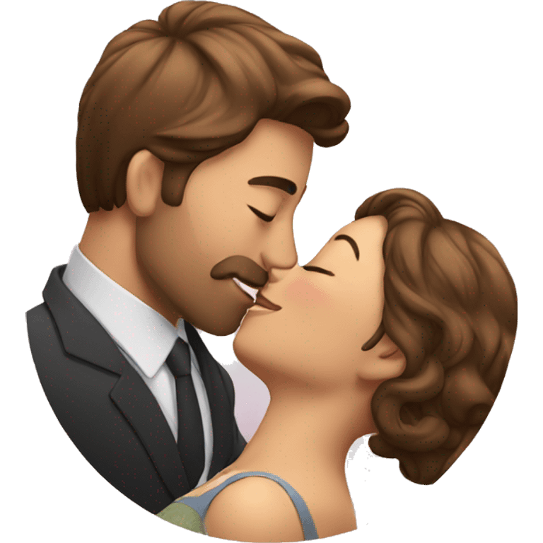 man kissing woman emoji