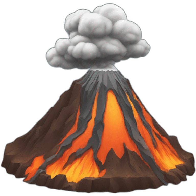 a volcano playing music emoji