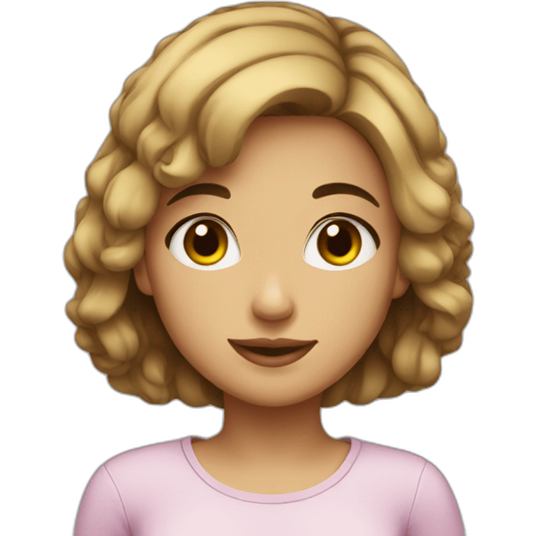 girl with short hair cute emoji