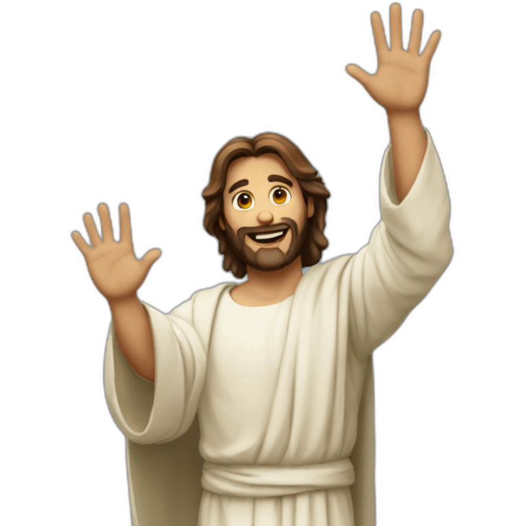 jesucrist waving emoji