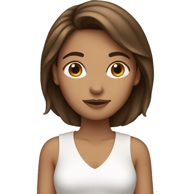 Woman with brown hair emoji