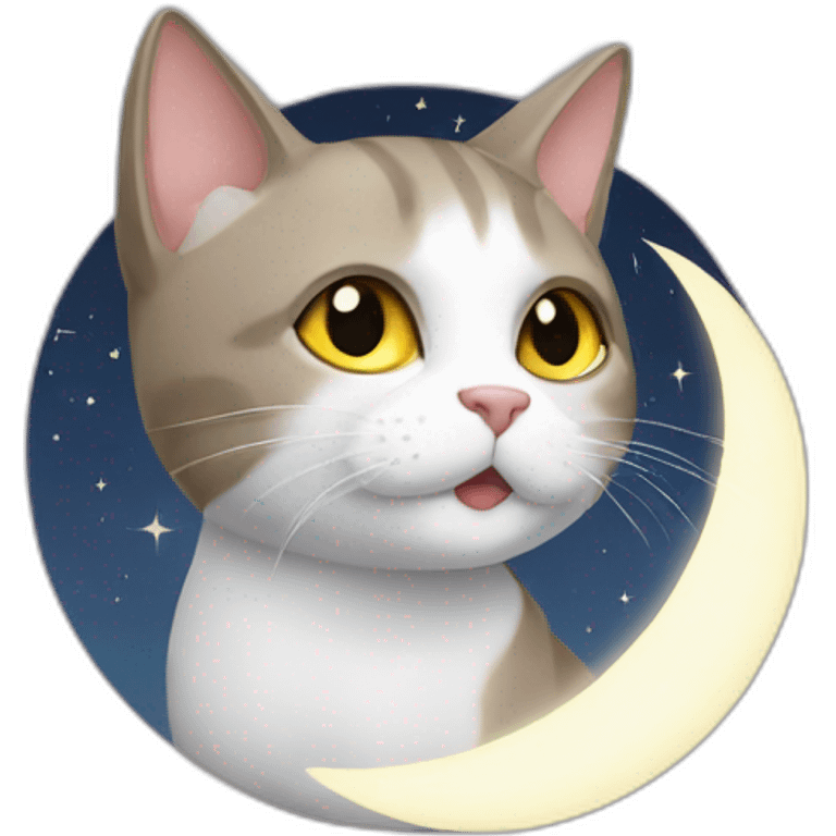 gato en la luna emoji