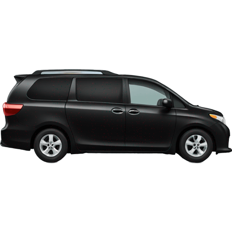 black Toyota minivan  emoji