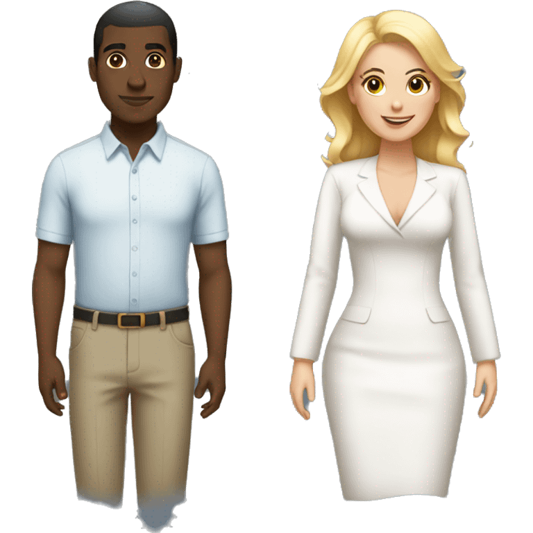 black male with curvy white female emoji