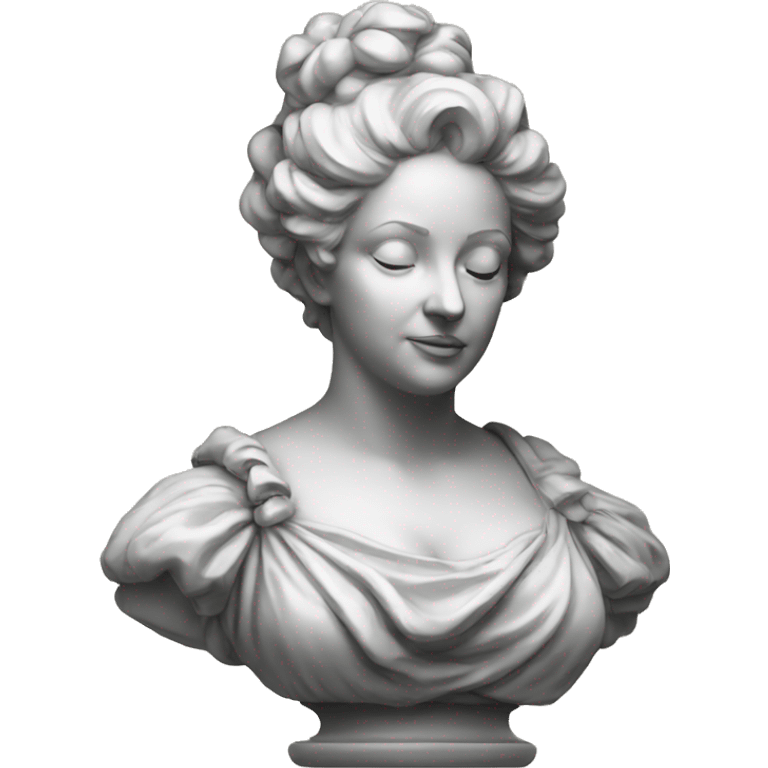 Baroque bust statue woman emoji