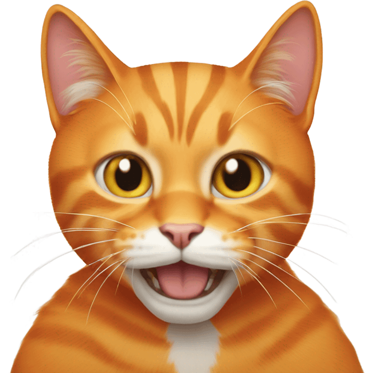 Crazy orange cat  emoji