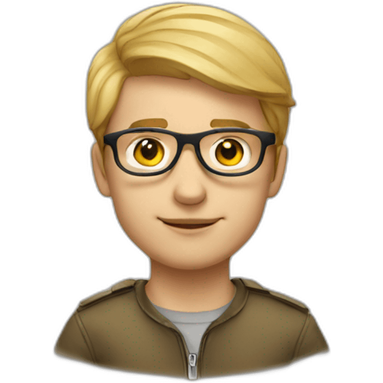 young white man with golden aviator glasses emoji