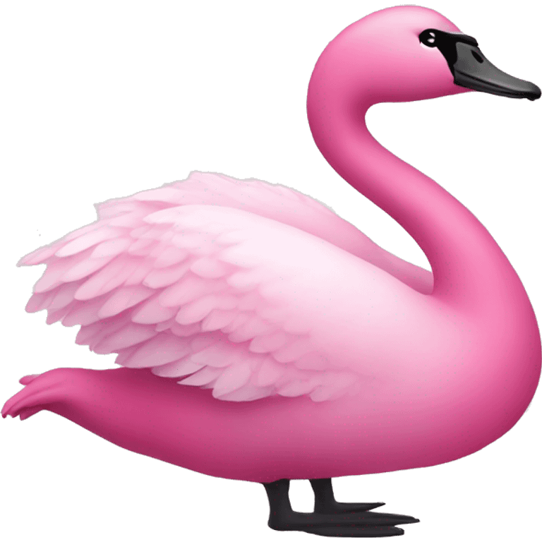 Pink swan emoji