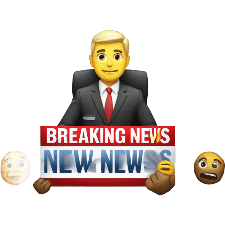 A professional breaking news banner with the word "NEW" glowing in bold text, set on a modern gradient background with ticker-style elements. emoji