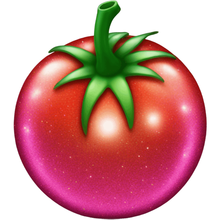 Entire Hot pink ombre tomato with glitter  emoji