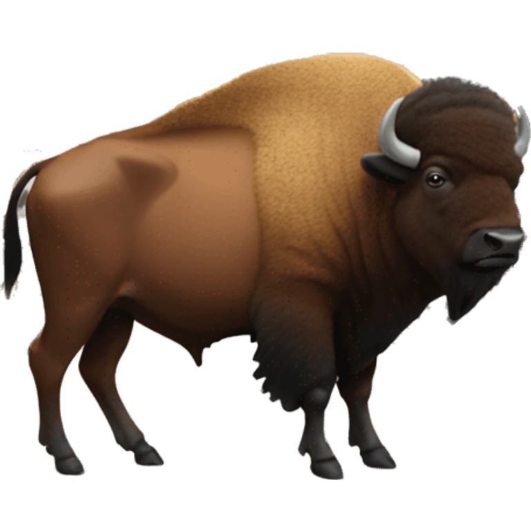 Bison in a grocery store emoji