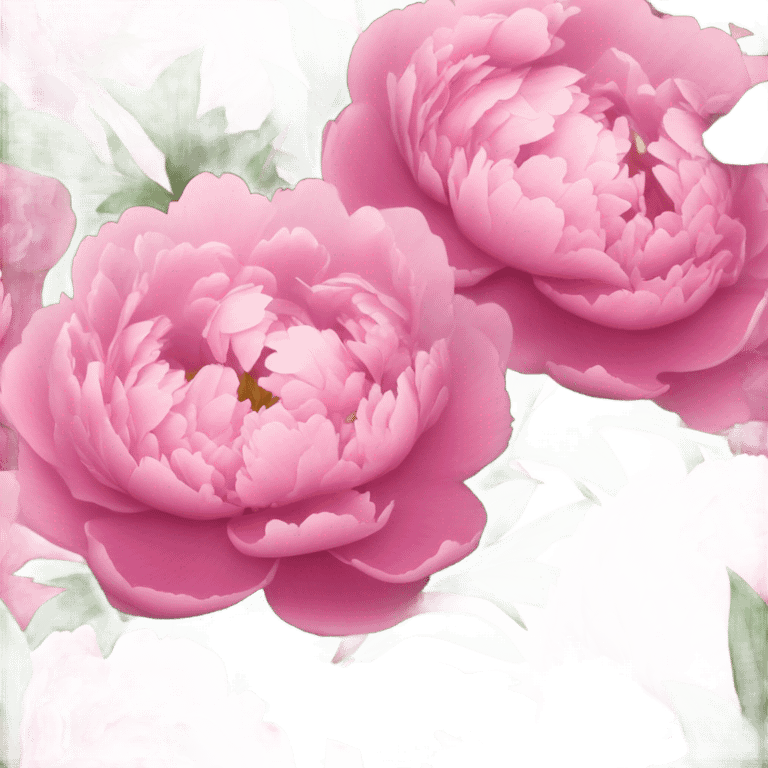 Pink peonies bouquet  emoji