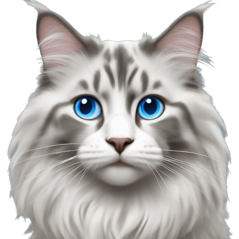 Norwegian forest cat blue eyes   emoji