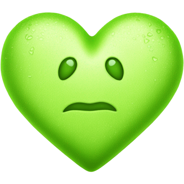 Lime green hearts emoji