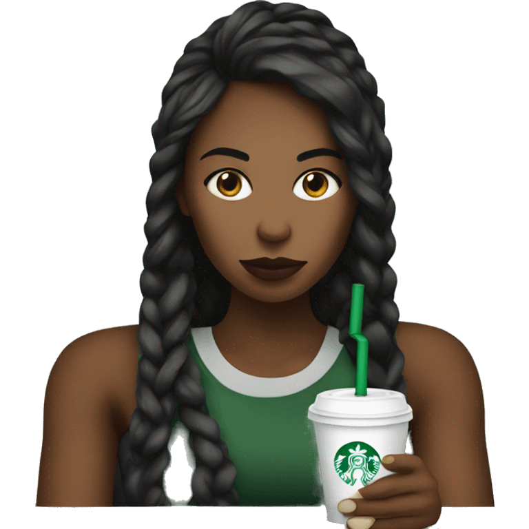 Baddie drinking Starbucks emoji