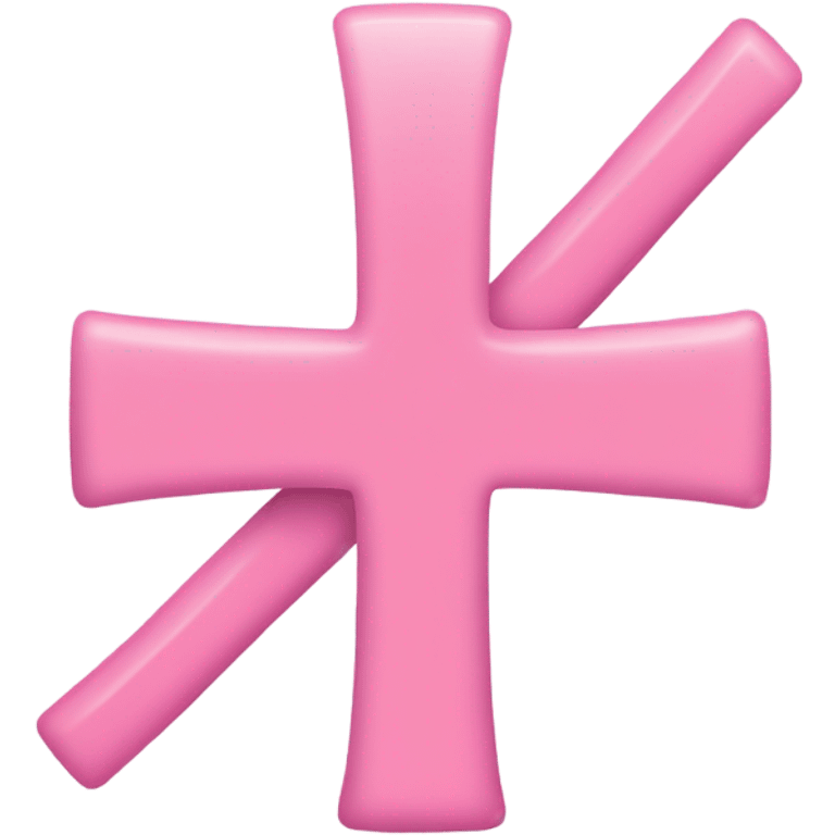 minimalistic pink x icon emoji