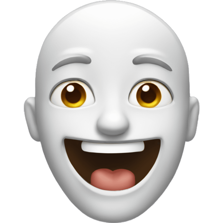 Regular emoji that switches from laughing to straight face emoji