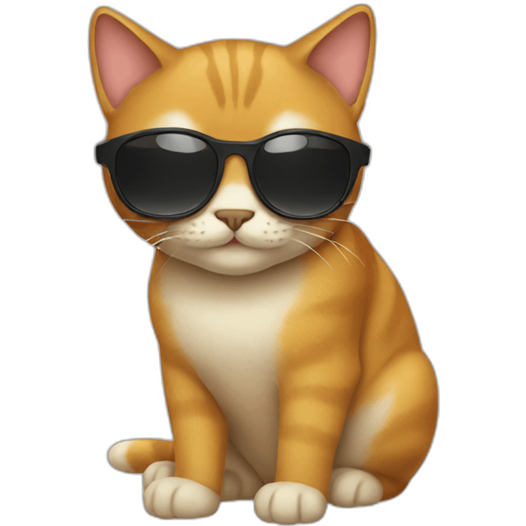 Cat with sunglasses emoji