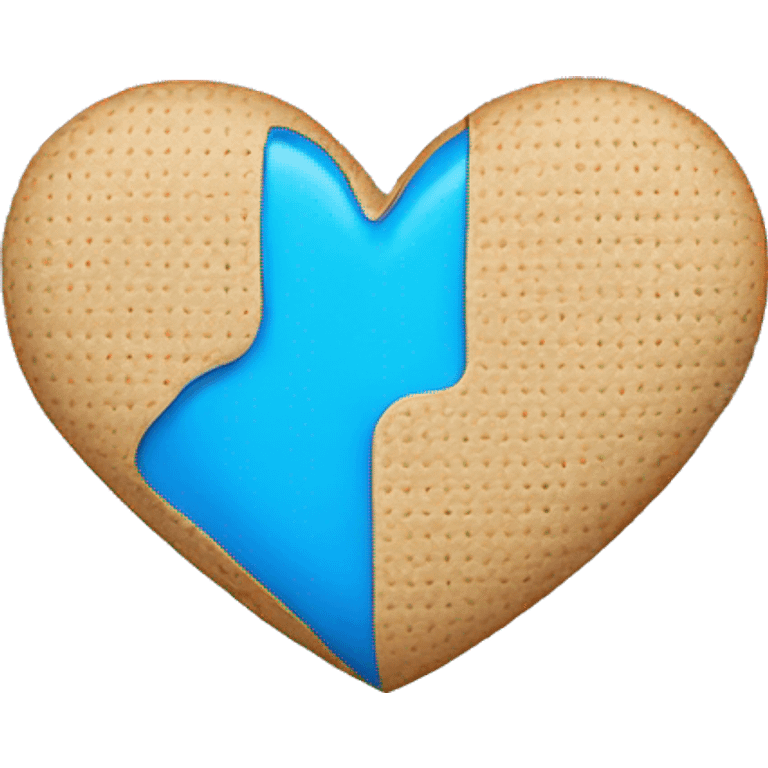 blue heart with bandaid emoji