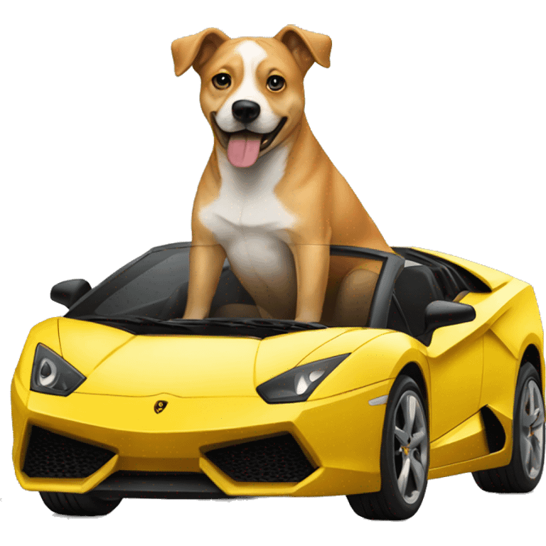 Dog in a Lambo emoji