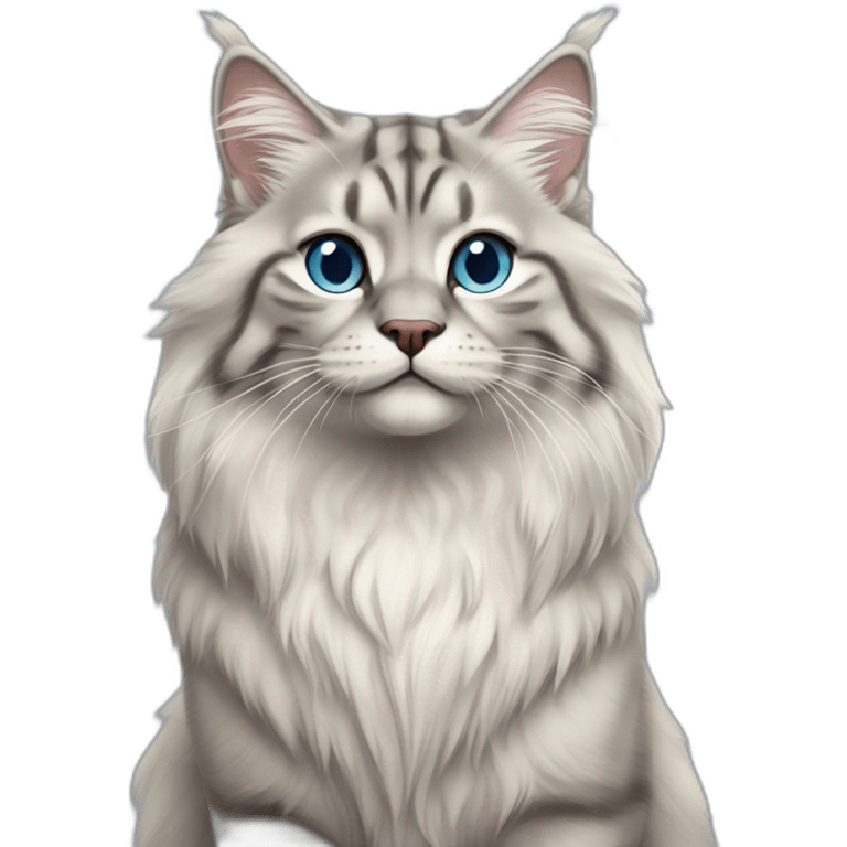 Blue lynx point siberian cat emoji