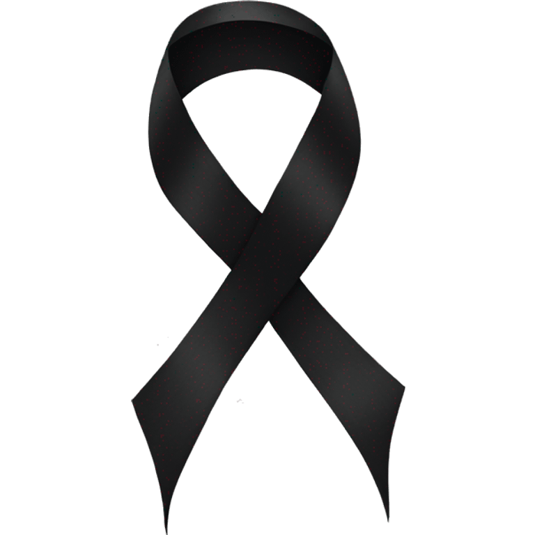 black ribbon emoji