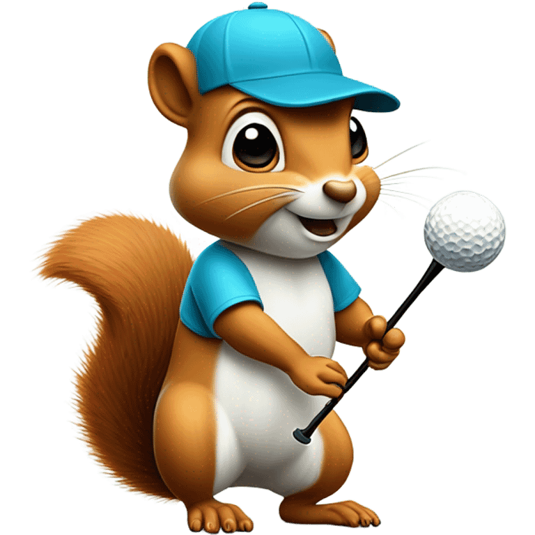 Squirrel golfing  emoji