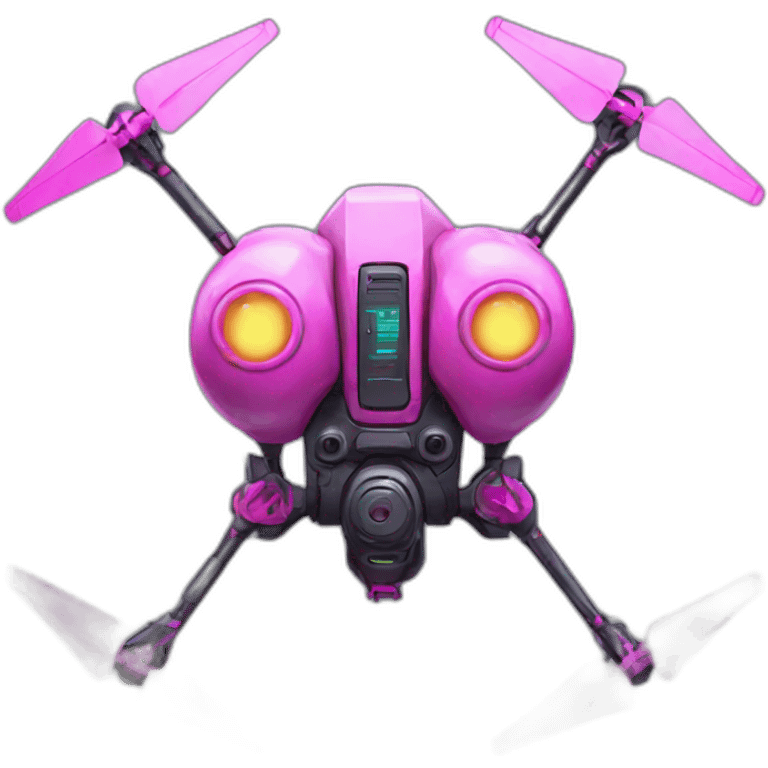 Cyberpunk pink drone emoji