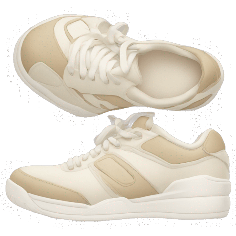 white and beige tennis shoes emoji