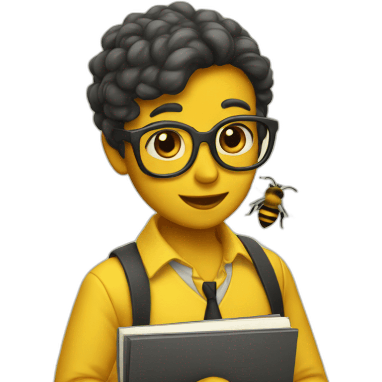 A bee as a teacher emoji