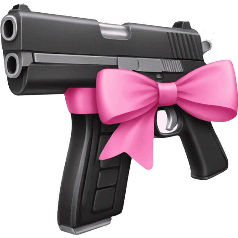 gun with pink bow  emoji