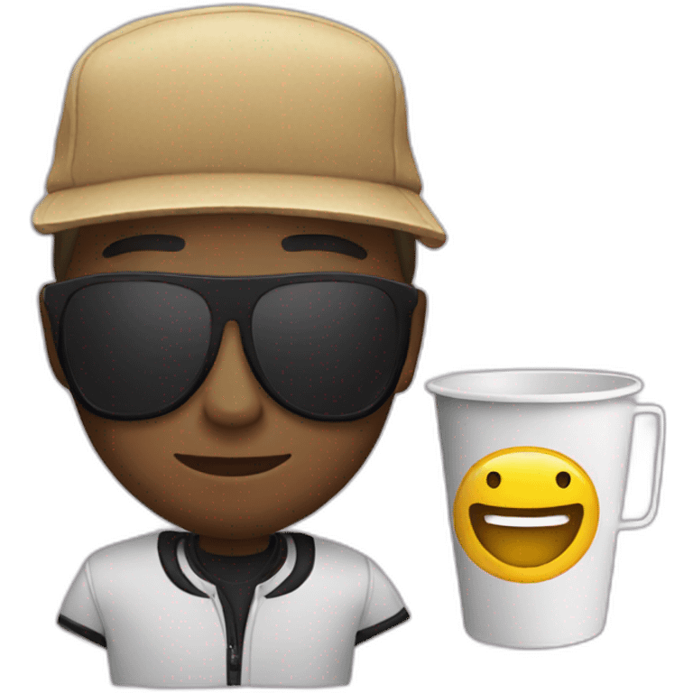 Dj and cup emoji