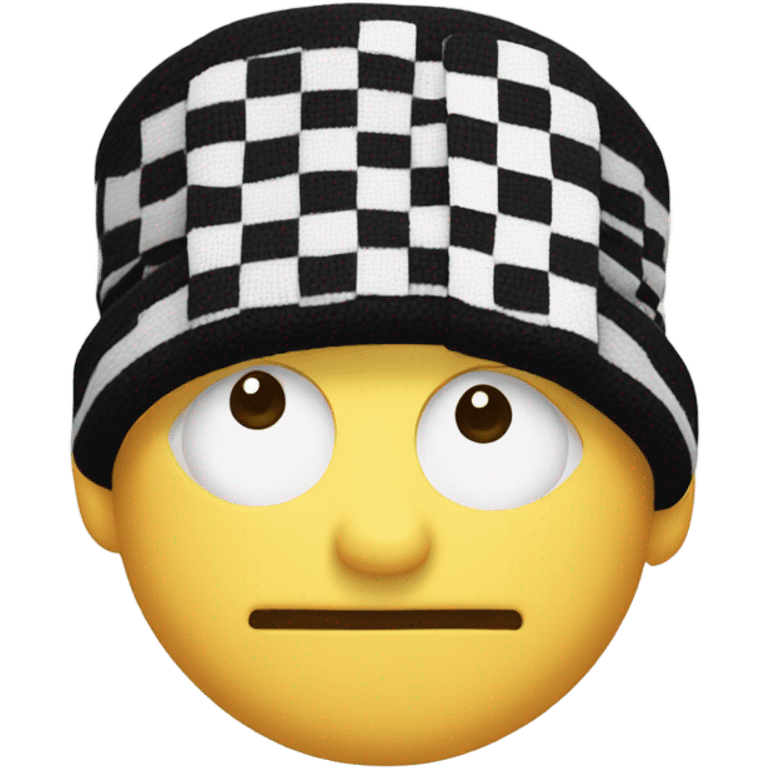 Black-and-white checkered sweatbands emoji