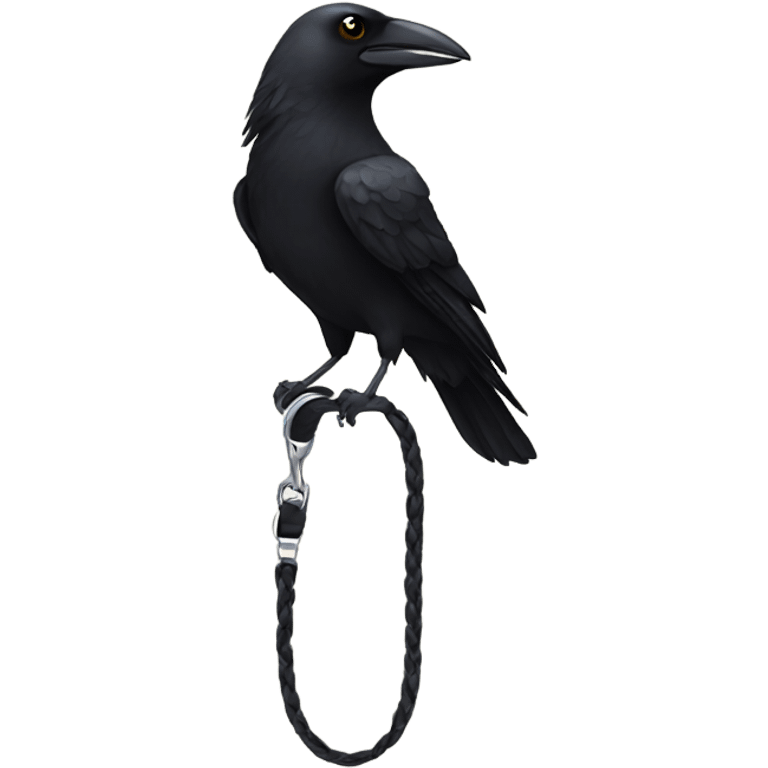 Crow on a leash emoji