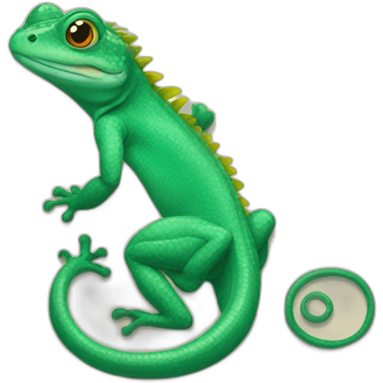 Lezard with classes emoji