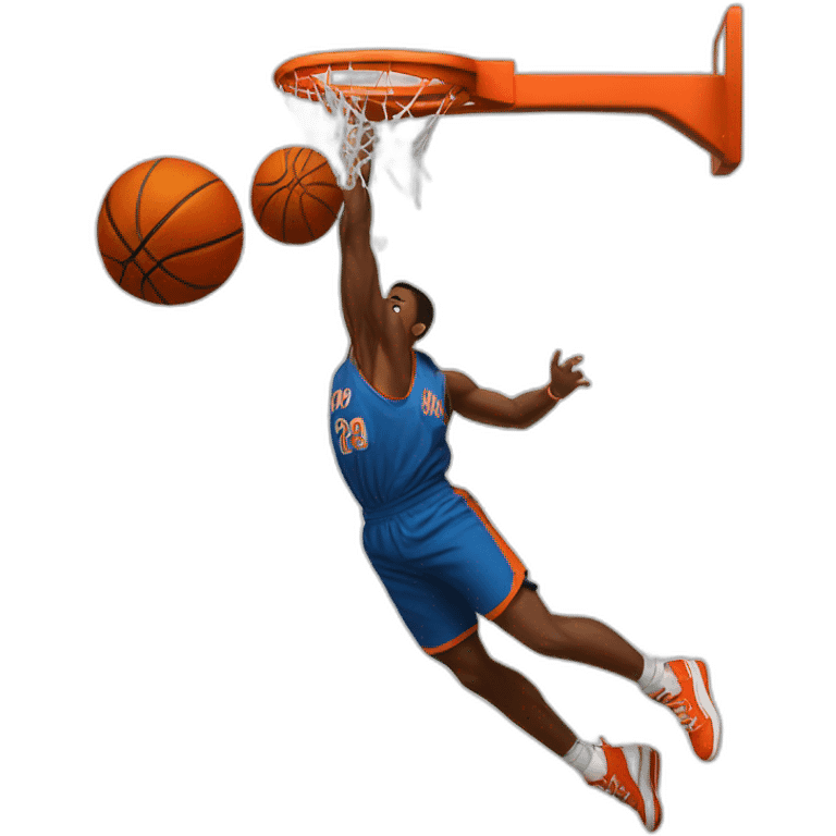 Dunking a basketball emoji