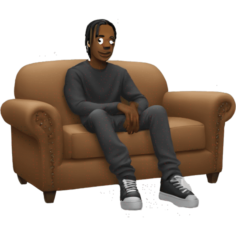 Travis Scott on a couch emoji