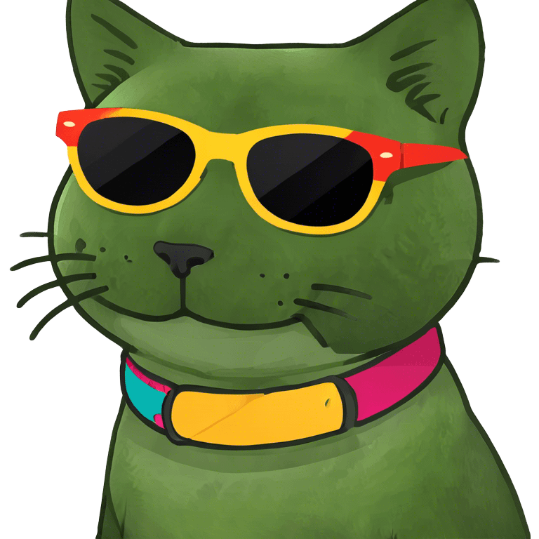 Cat with sunglasses emoji