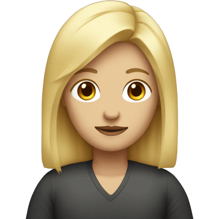 A human with a fat face and blonde hair emoji