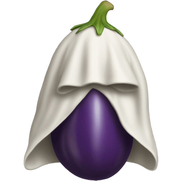 Eggplant wearing a hoodie emoji