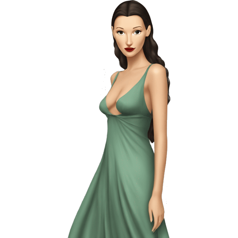 bella hadid long dress emoji