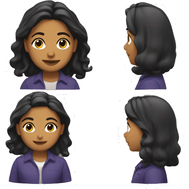 maestra de cabello castaño emoji