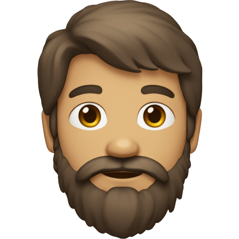 un garcon brun avec de la barbe et les cheveux court raide emoji