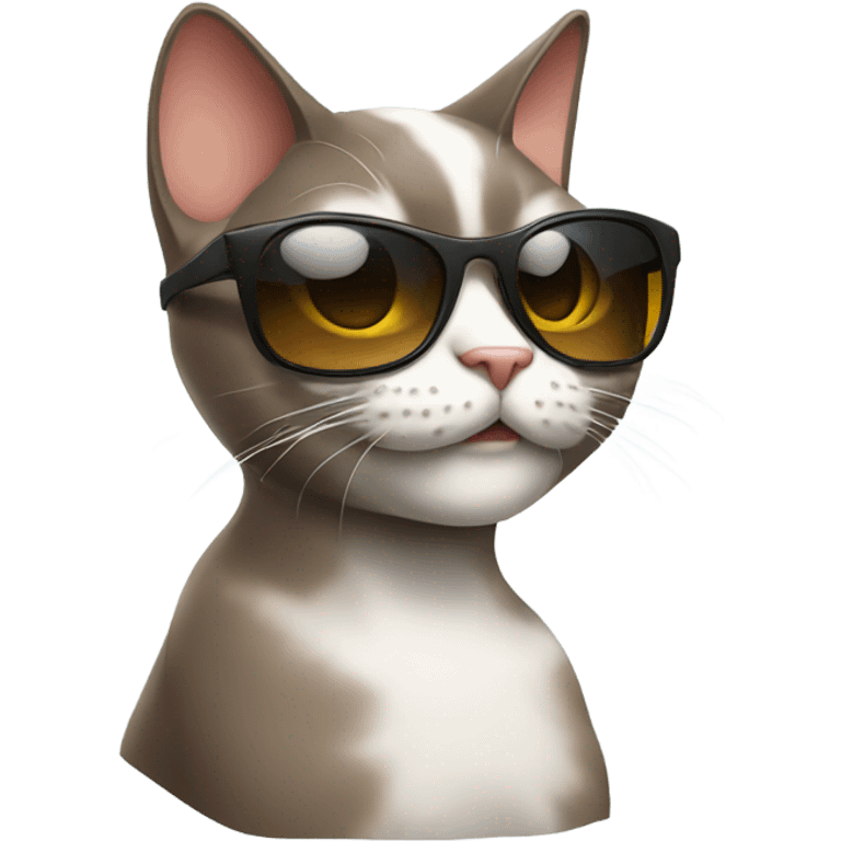 Cat with sunglasses emoji