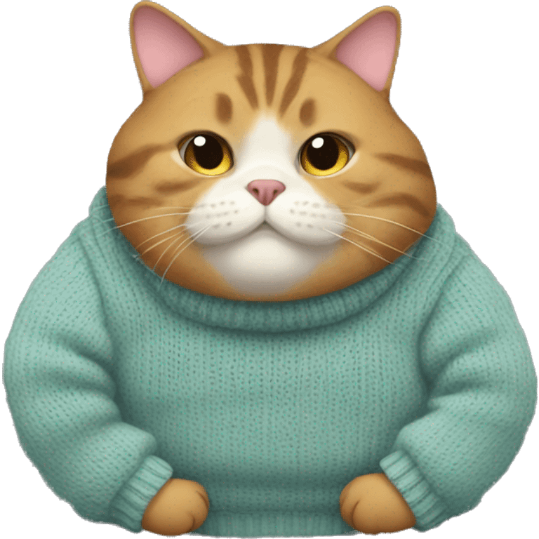 fat cat in a sweater emoji